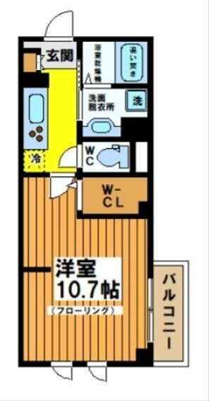 グラティアプレーナ 201号室 間取り
