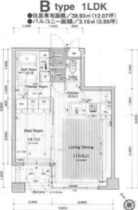 ロセット江古田 102号室 間取り