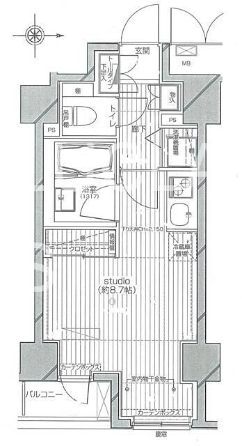 ダイナシティ新御徒町 203号室 間取り