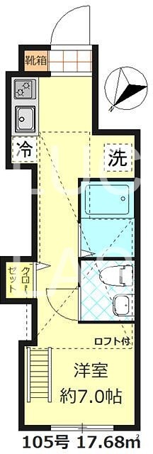ベルエクラ阿佐ヶ谷 105号室 間取り