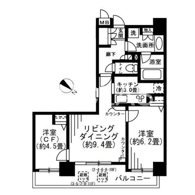ダイアパレスグランデージ日本橋 309号室 間取り