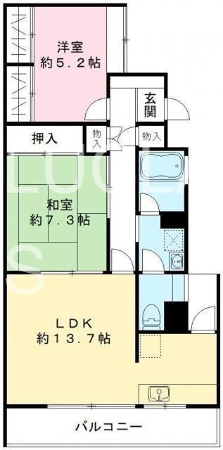 フォレスト上野毛 204号室 間取り