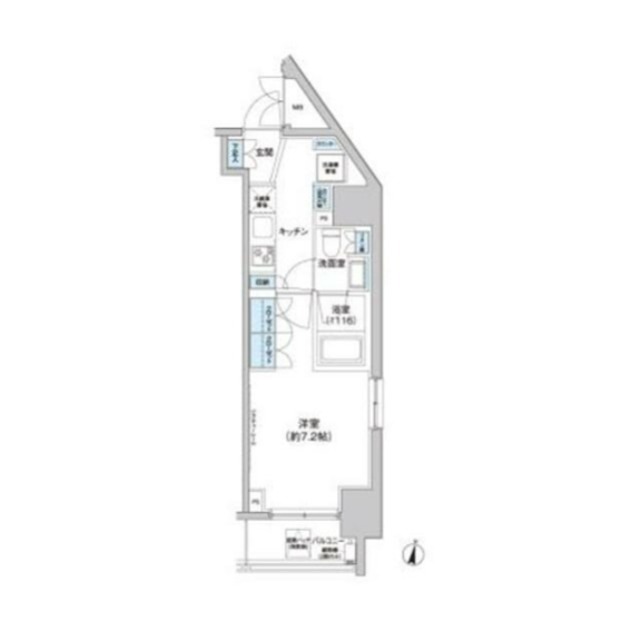 パークキューブ西新宿 1101号室 間取り