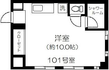 ＣＳマンション北新宿 101号室 間取り