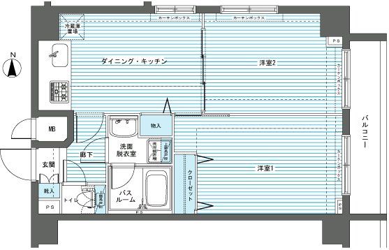 フェニックス中板橋 905号室 間取り