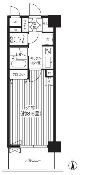 プリマベーラ王子 304号室 間取り