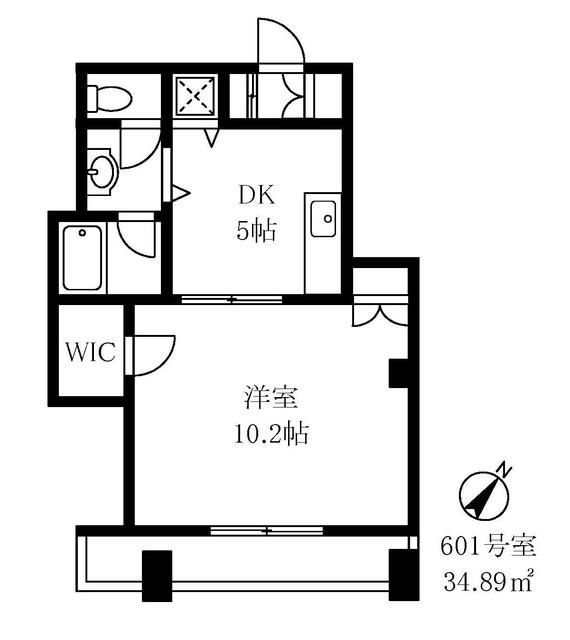 アビテ王子 601号室 間取り