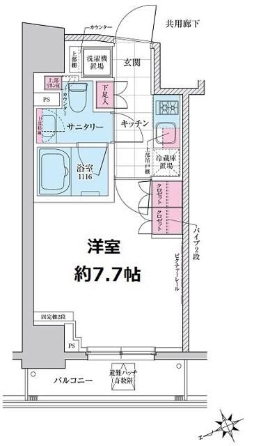 ステラメゾン三軒茶屋 1404号室 間取り