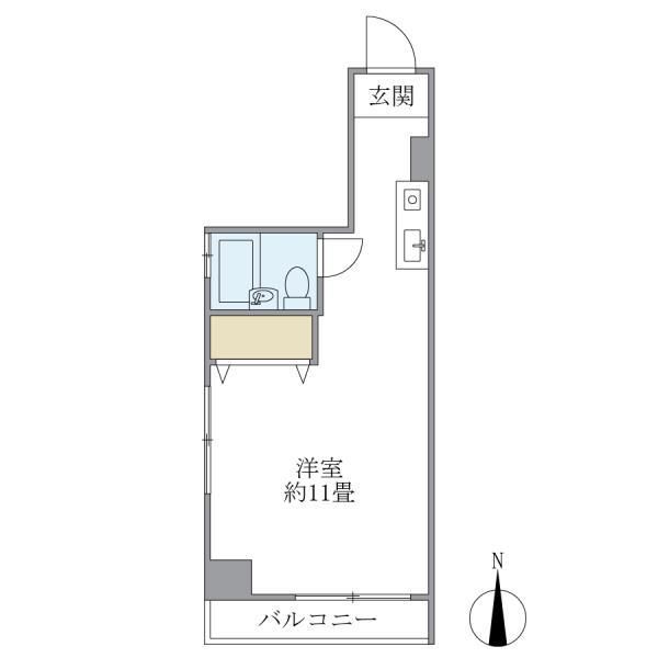ハウスチェリー上馬 802号室 間取り