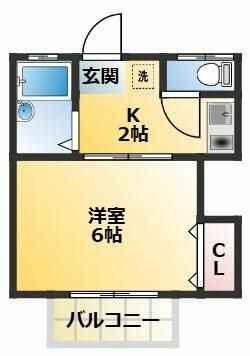 グリーンパレス 202号室 間取り