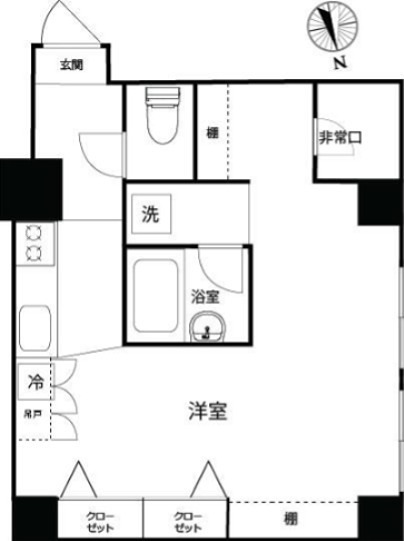 カテリーナ御苑 504号室 間取り