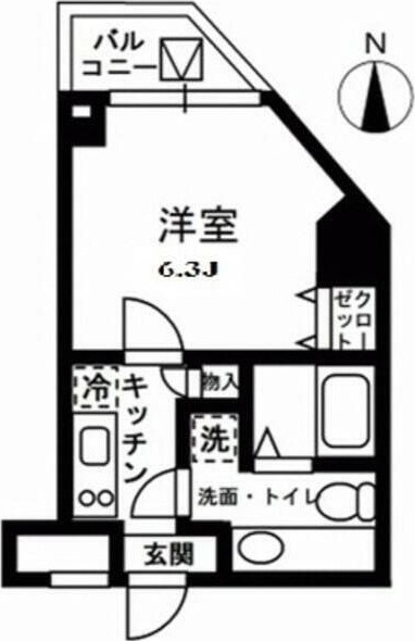 レジディア中野 701号室 間取り