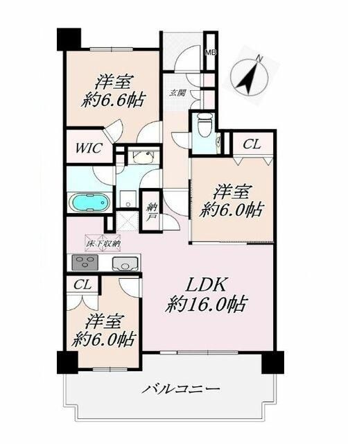 桜上水ガーデンズＣ棟 109号室 間取り