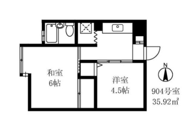 上北沢グリーンコーポ 904号室 間取り