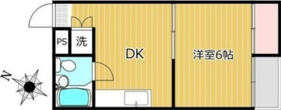 ソレム天神 406号室 間取り