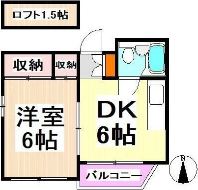 サンハイツナカノ 201号室 間取り