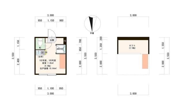 ハーモニーテラス北新宿Ⅱ 間取り