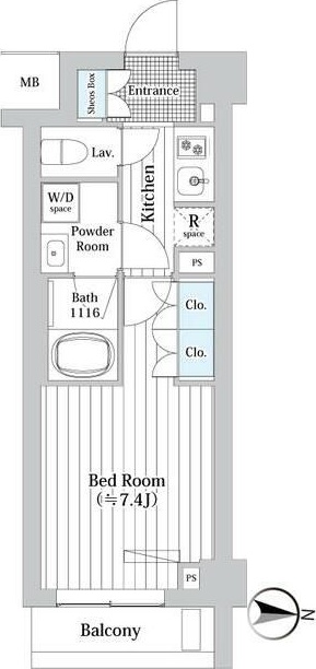 プレール・ドゥーク新宿Ｗｅｓｔ 204号室 間取り