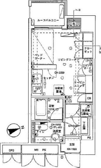 ＡＸＩＡ新宿御苑 908号室 間取り