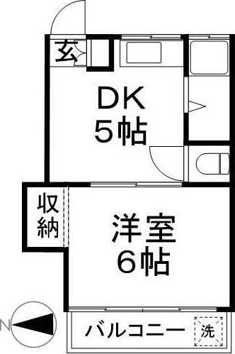 ニュープリンス 1D号室 間取り