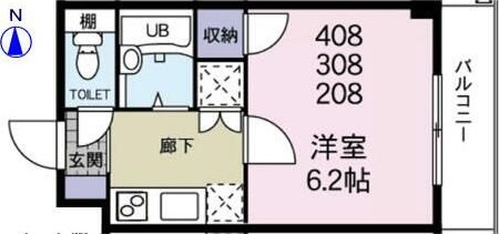 408号室 間取り