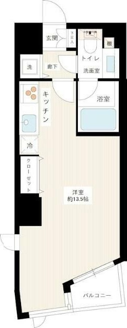 カスタリア新宿御苑  1108号室 間取り