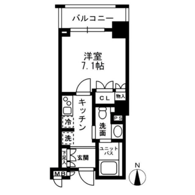 レジディア中落合Ａ棟 204号室 間取り