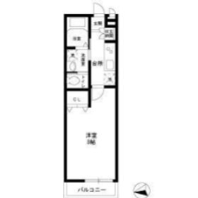Ｂｏｎｈｅｕｒ　Ｂ．Ｋ．Ｈ 305号室 間取り