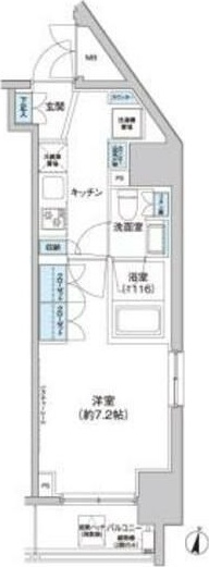 パークキューブ西新宿 801号室 間取り