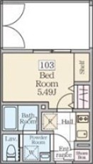 ＲｅｖｅＲｅｓｉｄｅｎｃｅ三軒茶屋 103号室 間取り