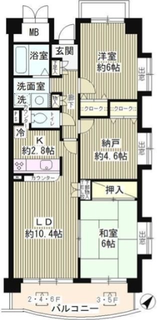 クレール仙川 205号室 間取り