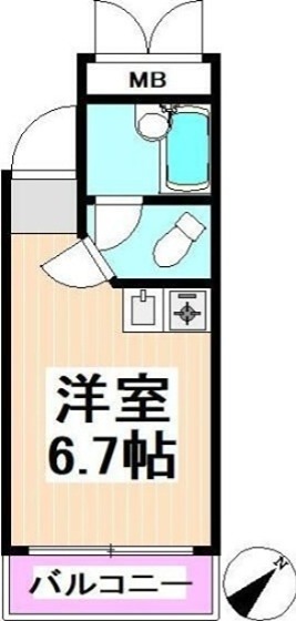 参宮橋五番館 206号室 間取り