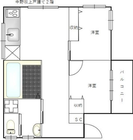コーポカーパス 201号室 間取り