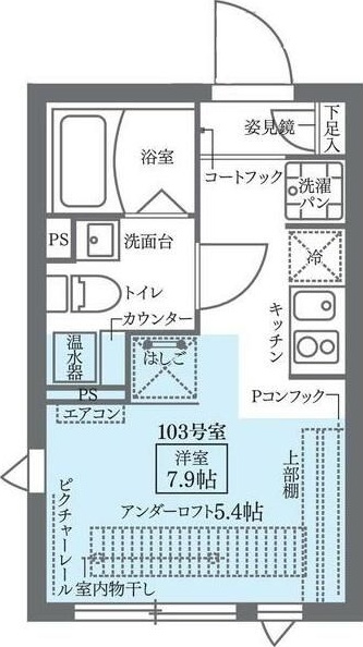 ＣＯＣＯＣＵＢＥ北千住 103号室 間取り