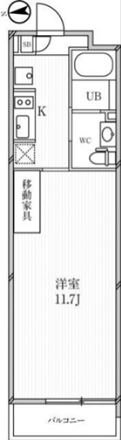 ルクレ高田馬場 304号室 間取り