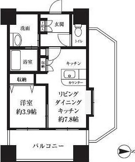 ＨＦ西新宿レジデンスＷＥＳＴ 1207号室 間取り