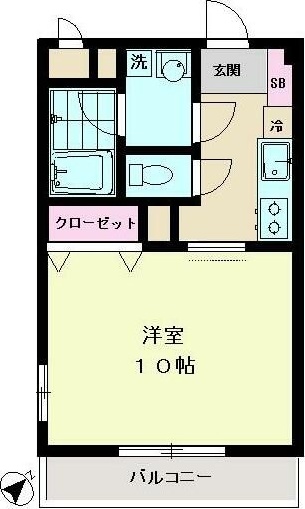 ベレトワール 106号室 間取り