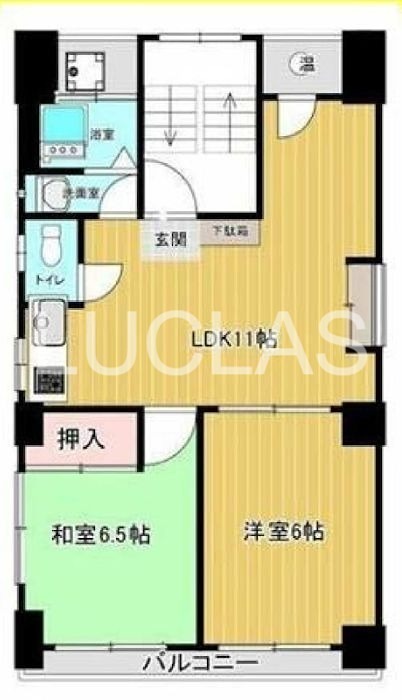 北新宿ハピネス大町  501号室 間取り