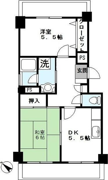 グレイス中目黒Ｂ棟 205号室 間取り
