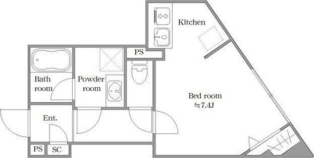 ＳＯＰＨＩＡＳ下北沢 302号室 間取り