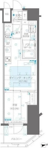 ＺＯＯＭ新宿御苑前 1003号室 間取り