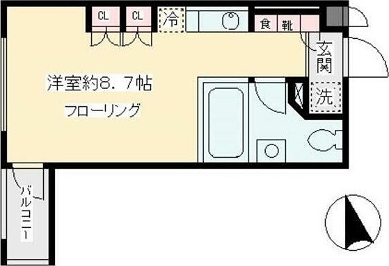 ＯｒｃｈｉｄＨｏｕｓｅＤ６ 202号室 間取り