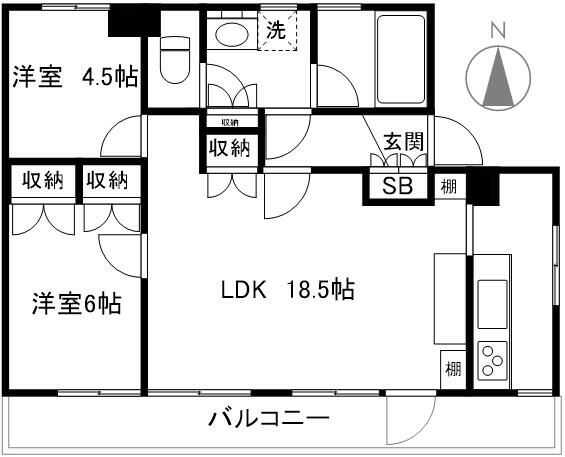 アークビル高田馬場 201号室 間取り