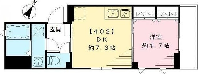 ブリストル 402号室 間取り