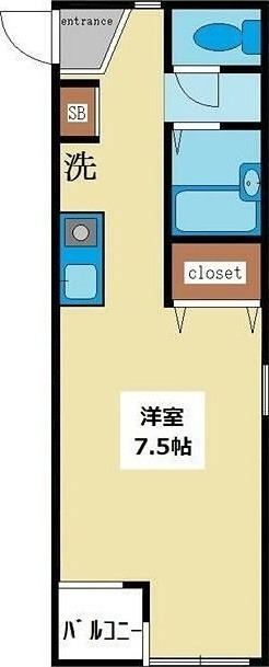 ＣＯＭ　Ｙ・Ｓ 307号室 間取り