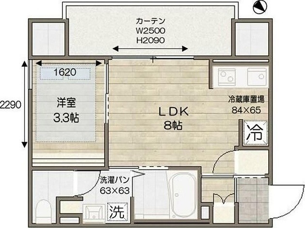ラ・ブークル 803号室 間取り