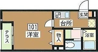 ＨＥＳＴＩＡ 101号室 間取り