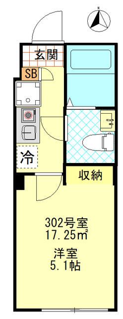 フィーカ板橋 302号室 間取り