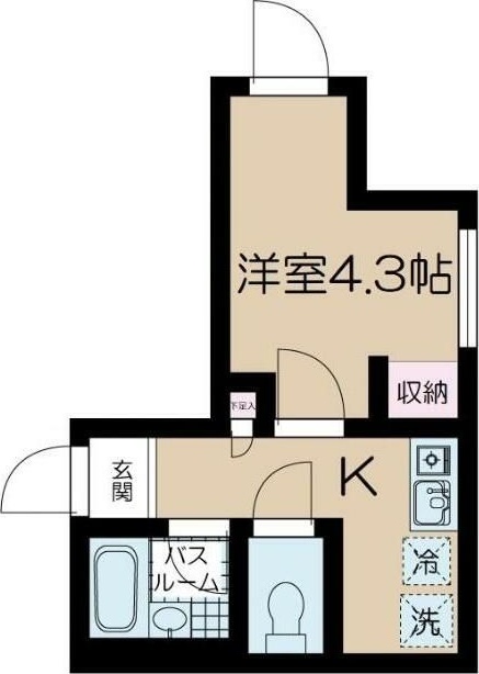 フェリーチェ中野坂上Ｅ 203号室 間取り
