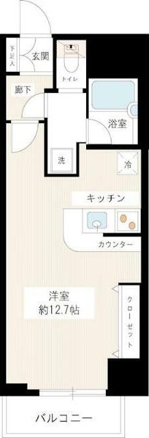 カスタリア新宿御苑 504号室 間取り